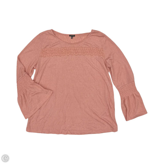Top Long Sleeve By Hannah In Pink, Size: Xl