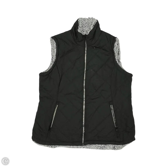 Vest Puffer & Quilted By Free Country In Black & Grey, Size: Xl