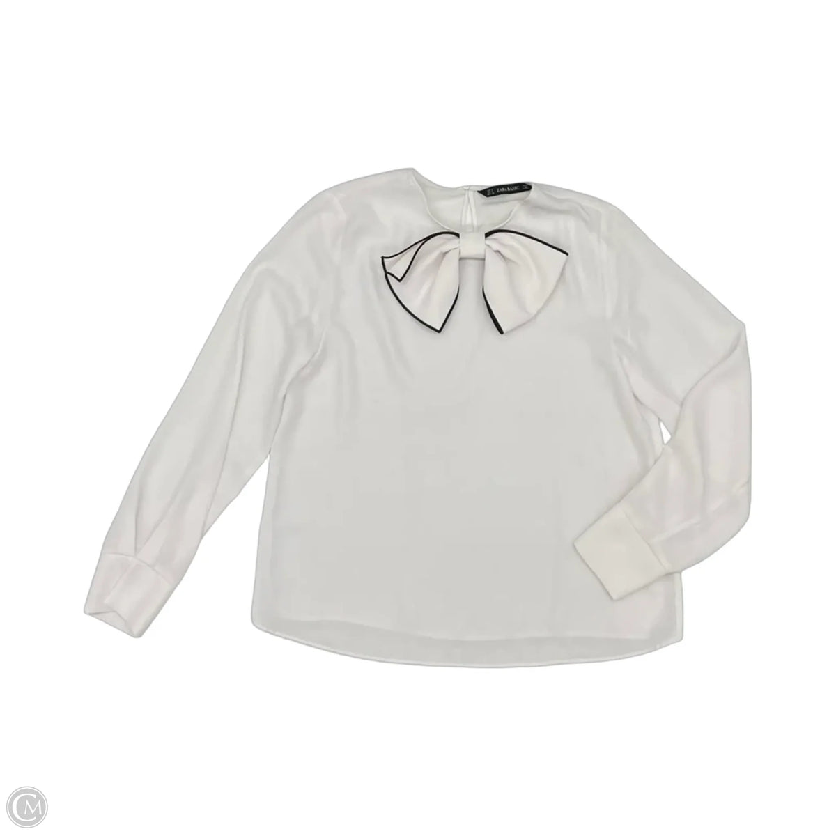 Blouse Long Sleeve By Zara Basic In Pink, Size: S