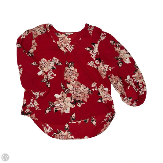 Blouse 3/4 Sleeve By Maurices In Floral Print, Size: Xl