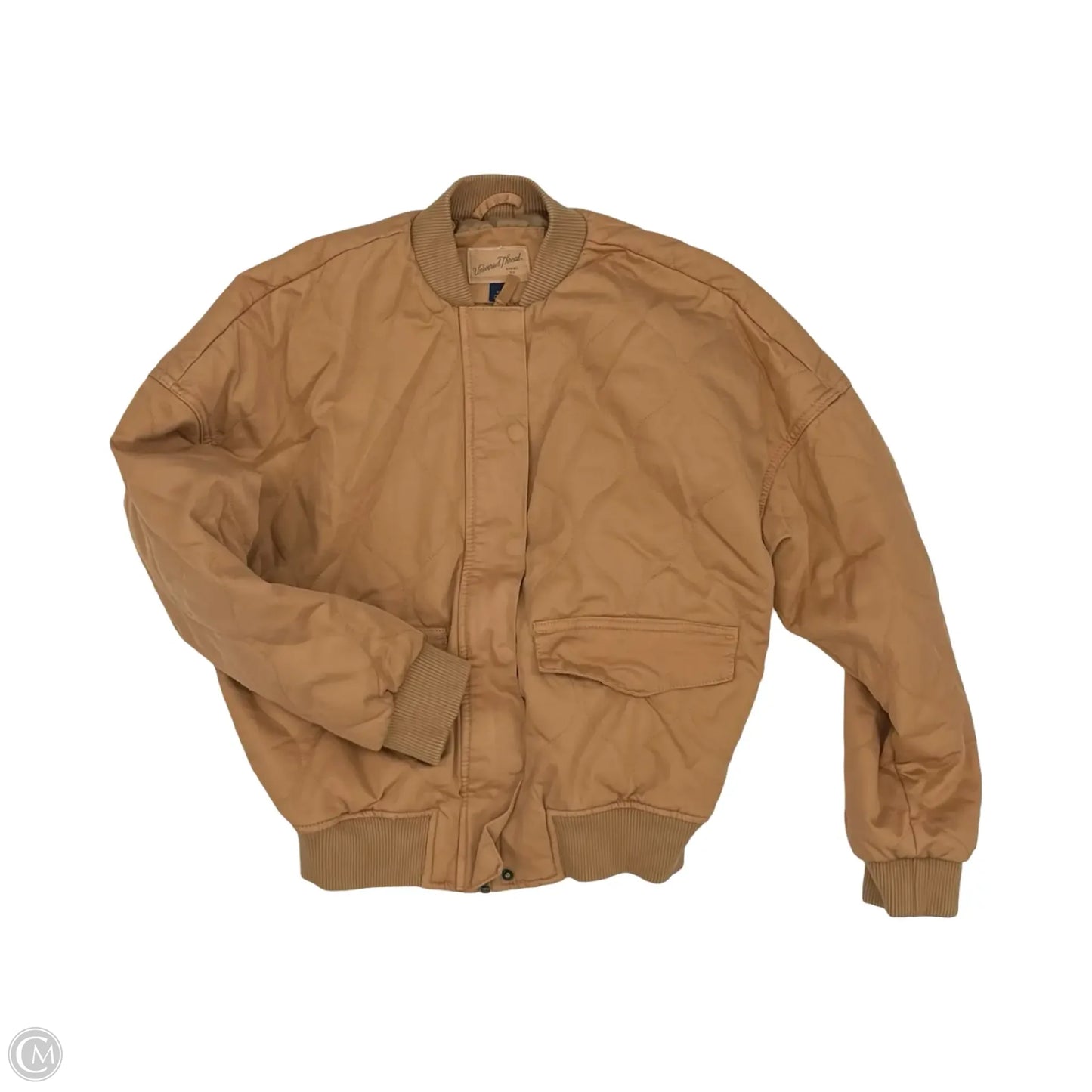 Jacket Puffer & Quilted By Universal Thread In Tan, Size: Xs