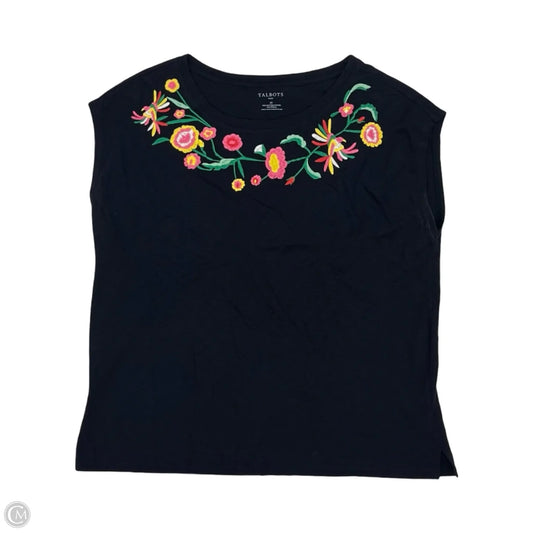 Top Sleeveless By Talbots In Navy, Size: 2x
