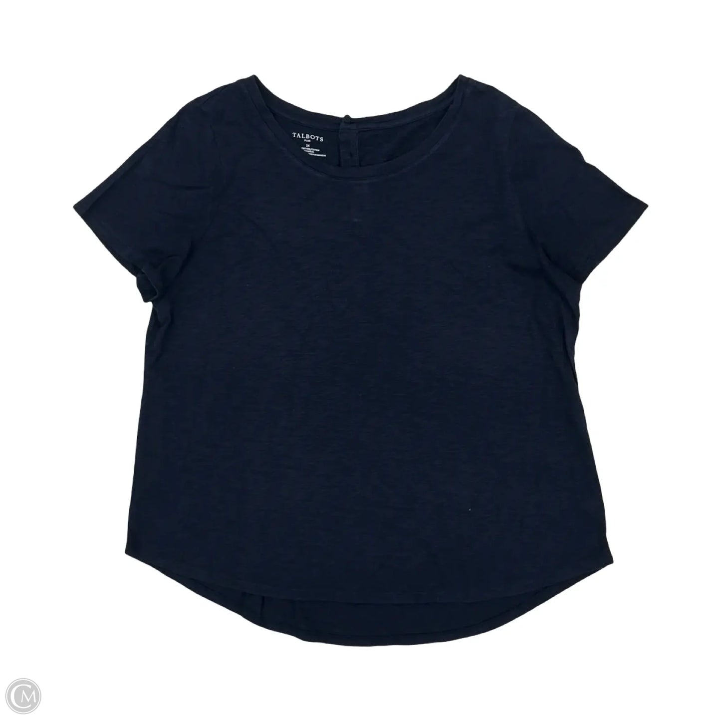 Top Short Sleeve By Talbots In Navy, Size: 2x