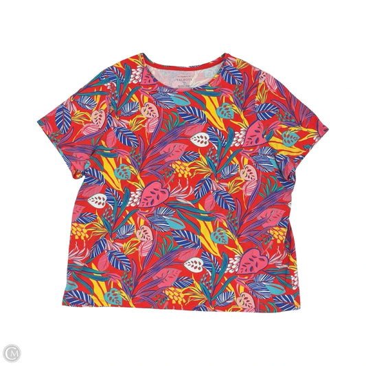 Top Short Sleeve By Talbots In Multi-colored, Size: 3x