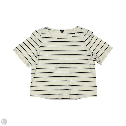 Blouse Short Sleeve By Talbots In Black & Cream, Size: 3x