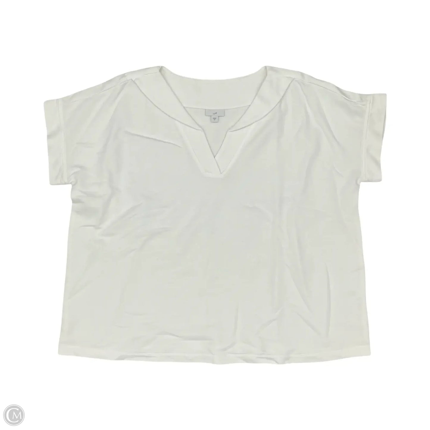 Top Short Sleeve By J. Jill In White, Size: 2x