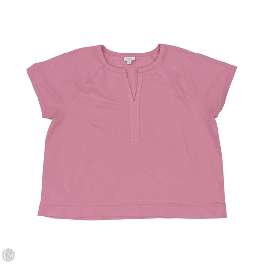 Top Short Sleeve By J. Jill In Pink, Size: 2x