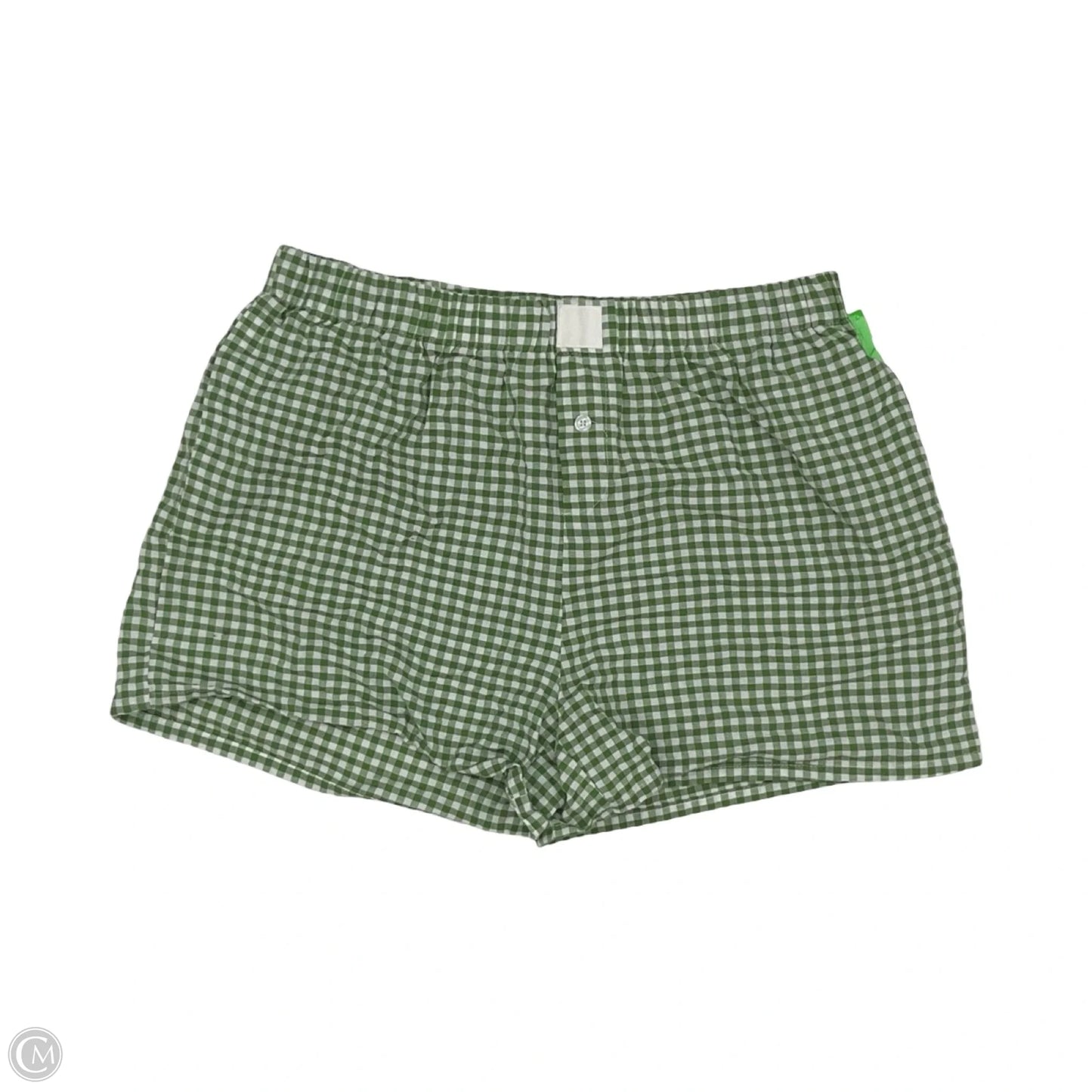 Shorts By Clothes Mentor In Green & White, Size: 2x