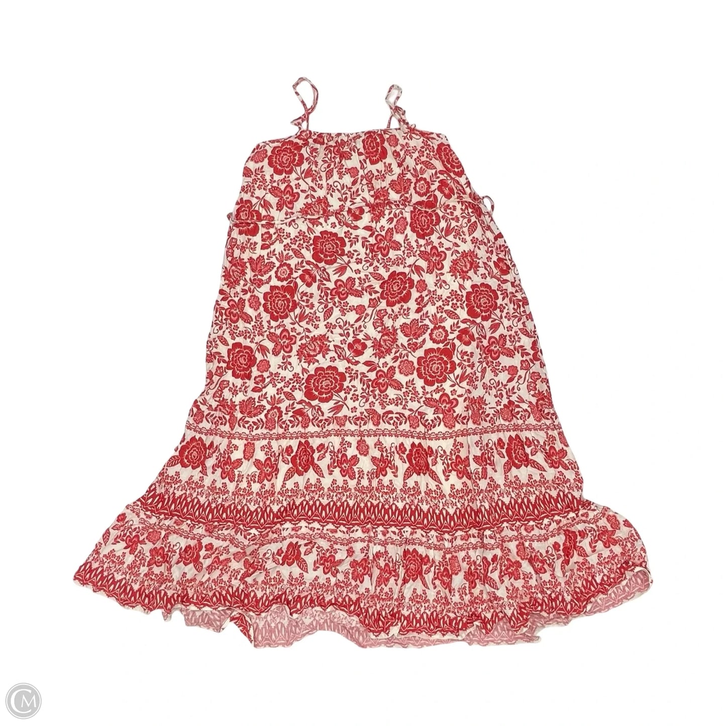 Dress Casual Midi By Blu Pepper In Red & White, Size: S