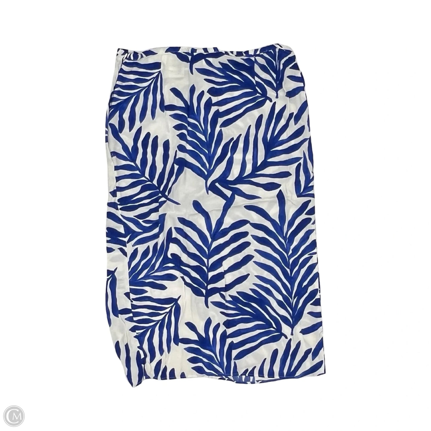 Skirt Midi By H&m In Blue & White, Size: 14