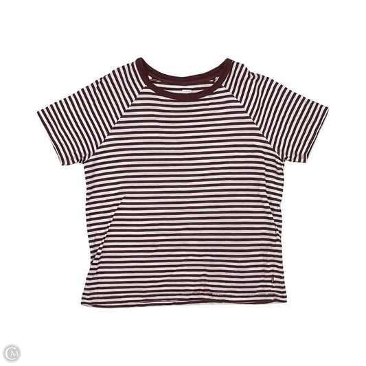 Top Short Sleeve By Levis In Red & White, Size: S