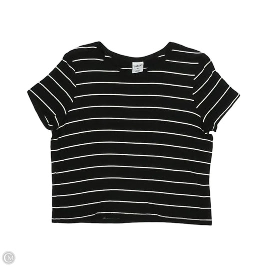 Top Short Sleeve By Clothes Mentor In Black & White, Size: S