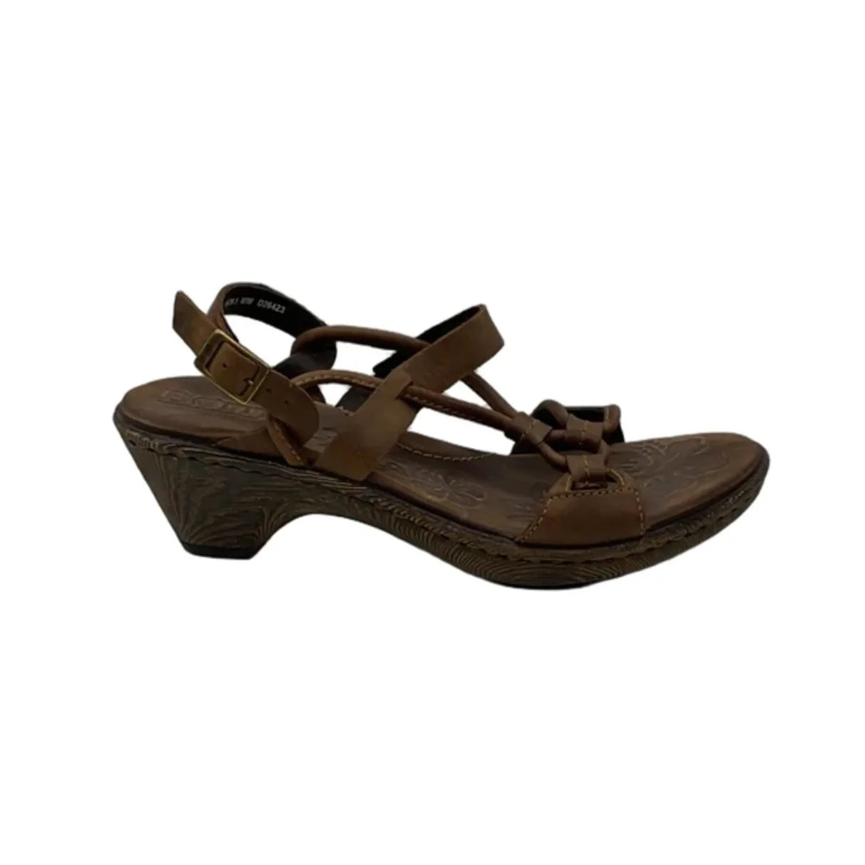Sandals Heels Kitten By Born In Brown, Size: 6