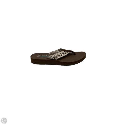Sandals Flip Flops By Skechers In Brown, Size: 7