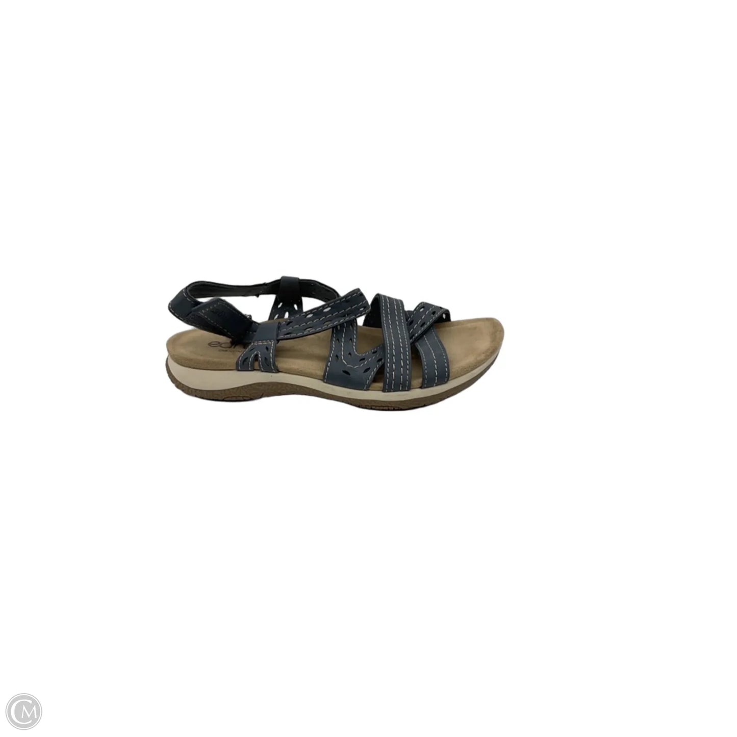 Sandals Flats By Earth In Blue & Tan, Size: 7