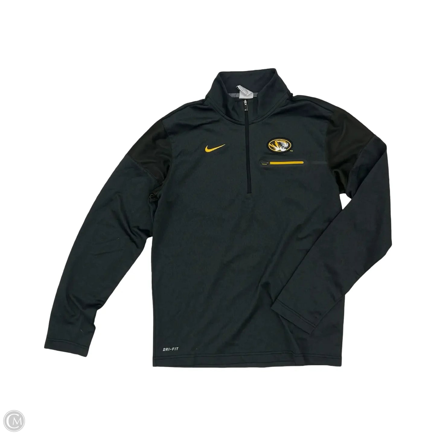 Athletic Sweatshirt Collar By Nike In Grey, Size: S