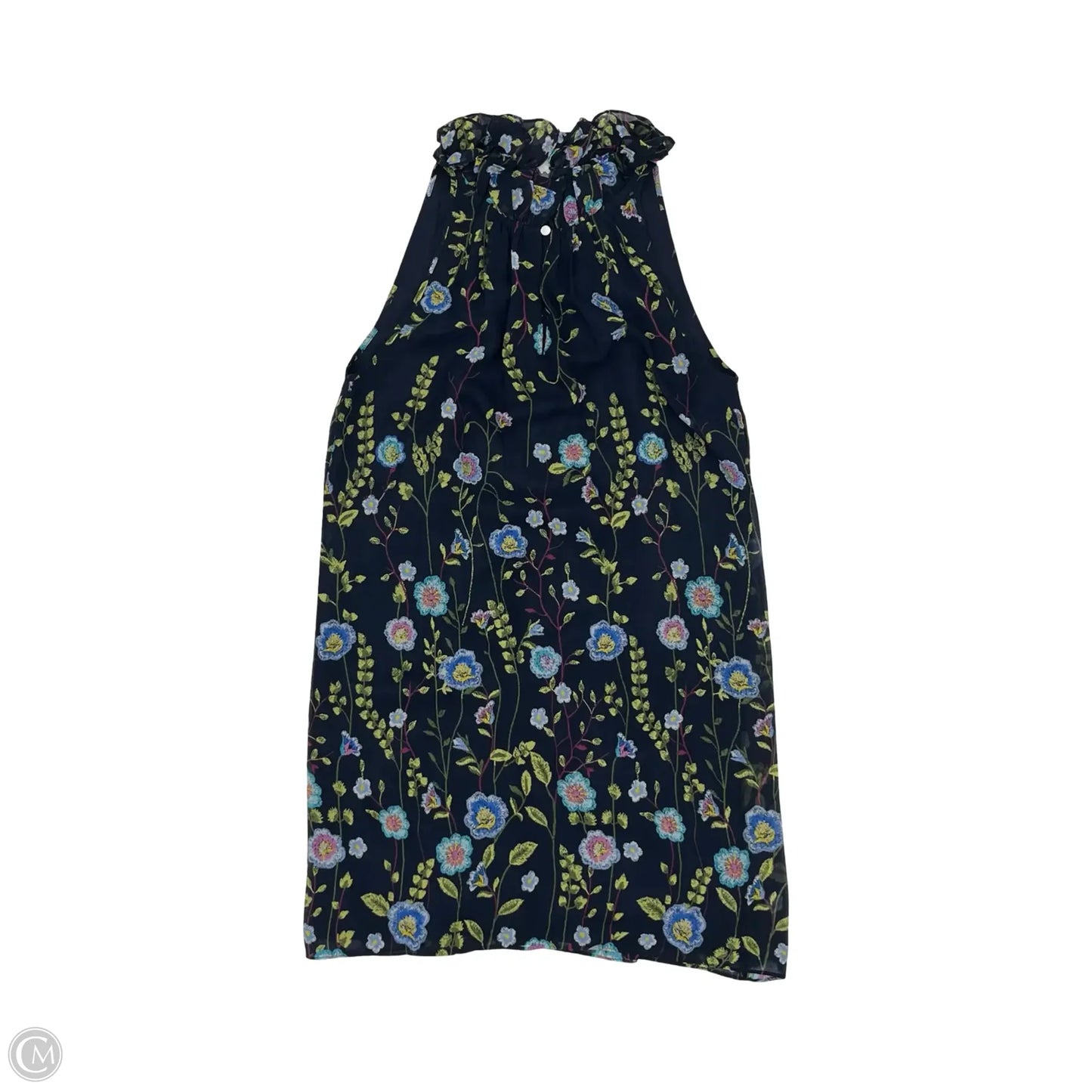 Dress Party Short By Tahari In Blue & Green, Size: 4p