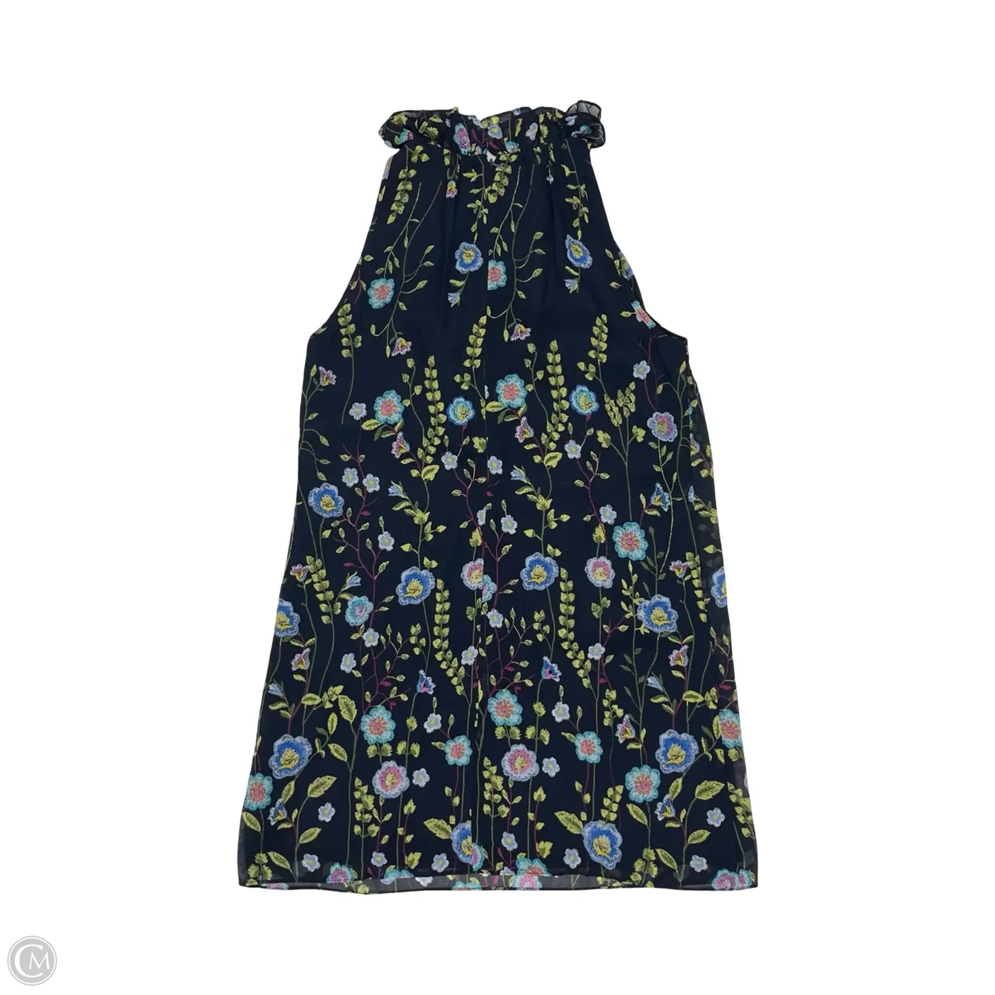 Dress Party Short By Tahari In Blue & Green, Size: 4p