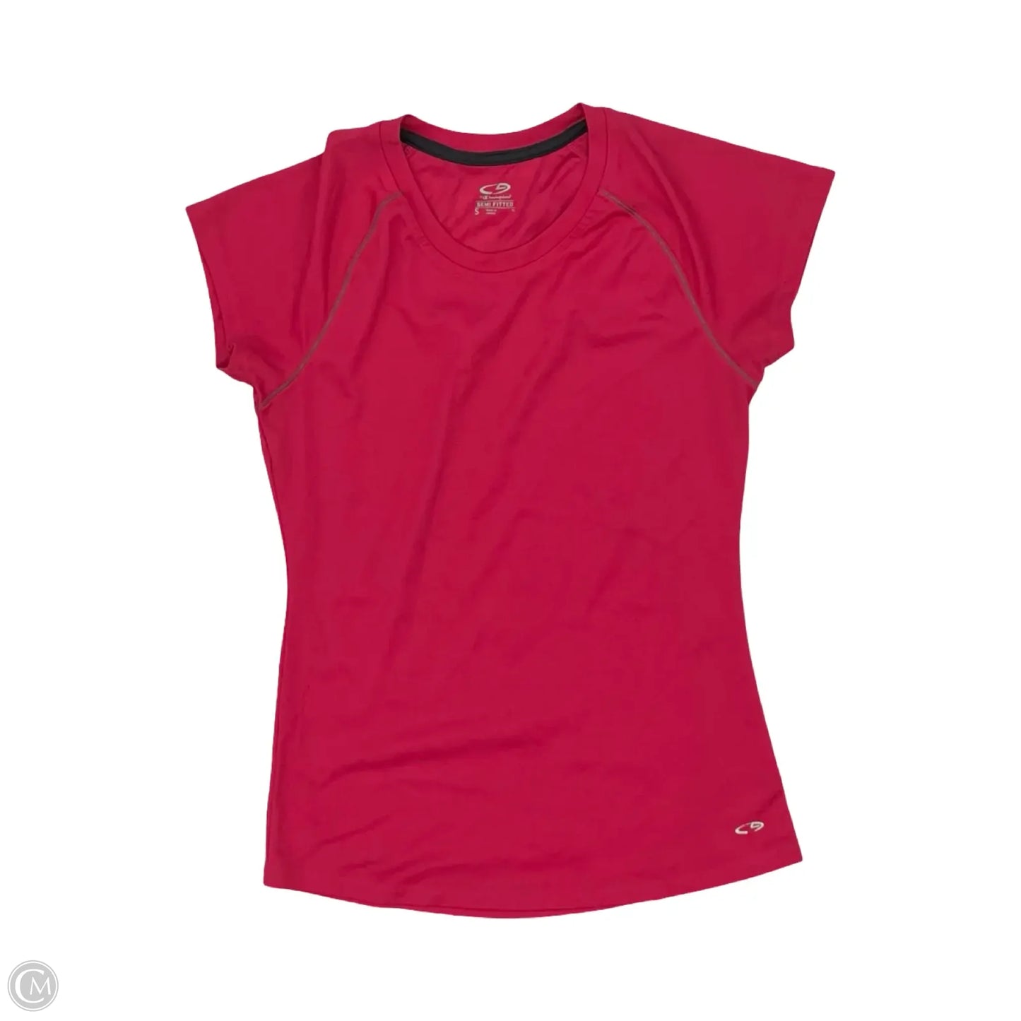 Athletic Top Short Sleeve By Champion In Pink, Size: S
