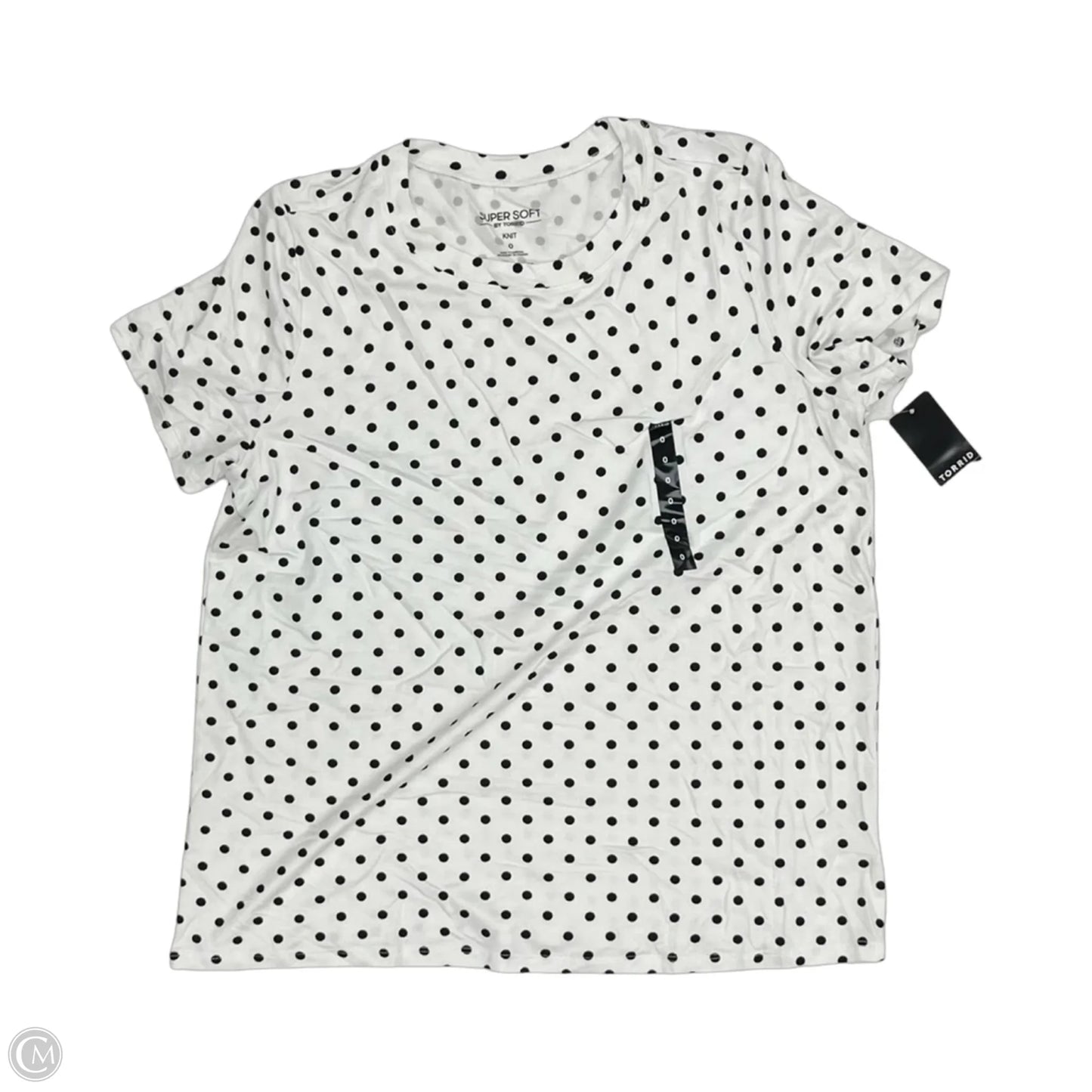 Top Short Sleeve By Torrid In Black & White, Size: L