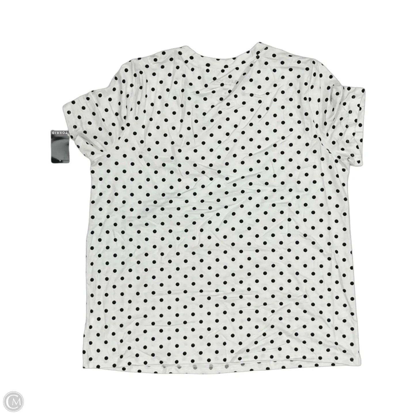 Top Short Sleeve By Torrid In Black & White, Size: L