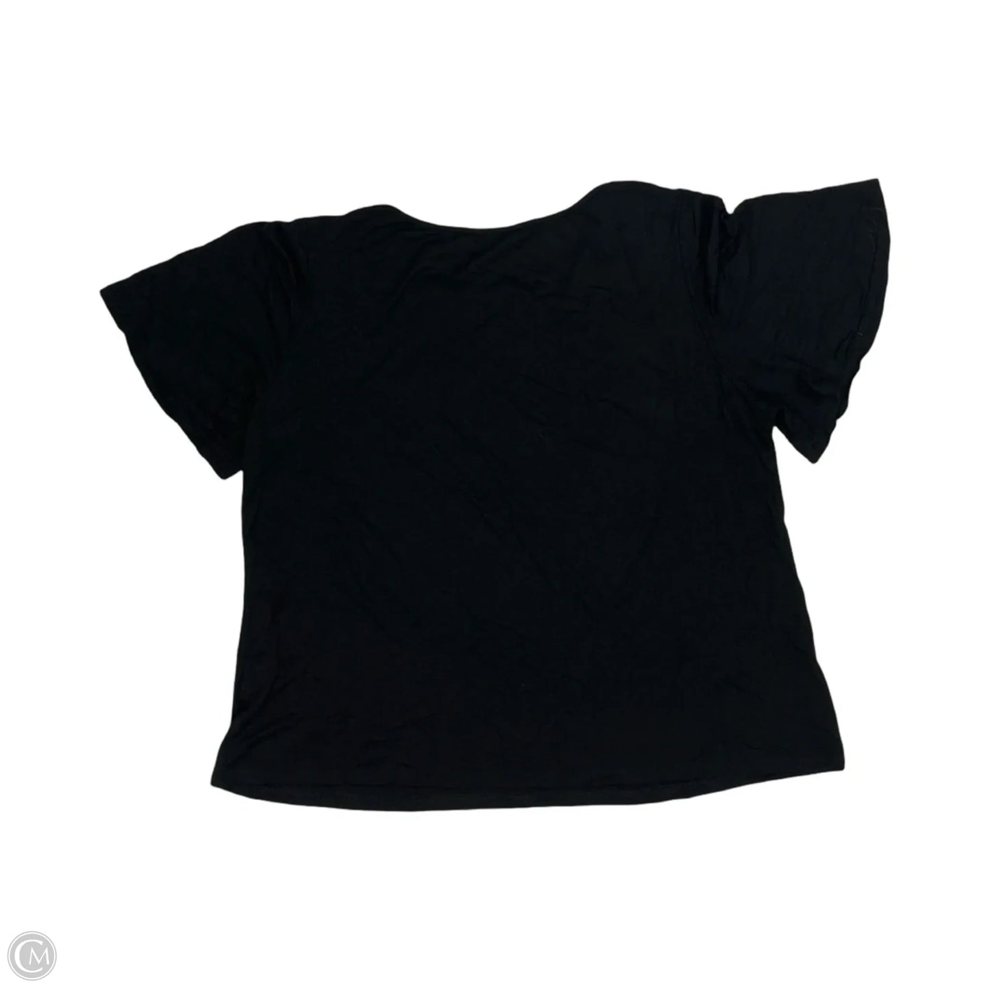 Top Short Sleeve Basic By Bloomchic In Black, Size: L