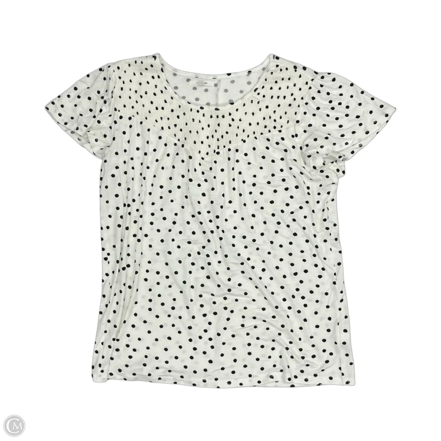 Top Short Sleeve By Maurices In Black & White, Size: L