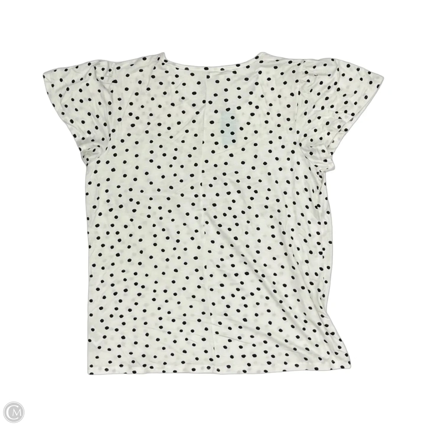 Top Short Sleeve By Maurices In Black & White, Size: L