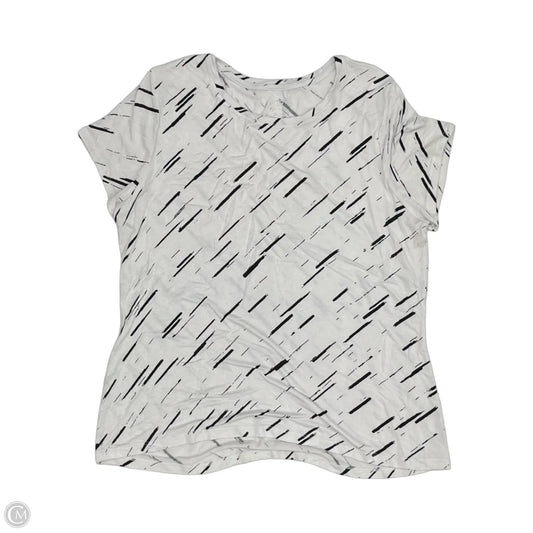 Top Short Sleeve By Apt 9 In Black & White, Size: Xl