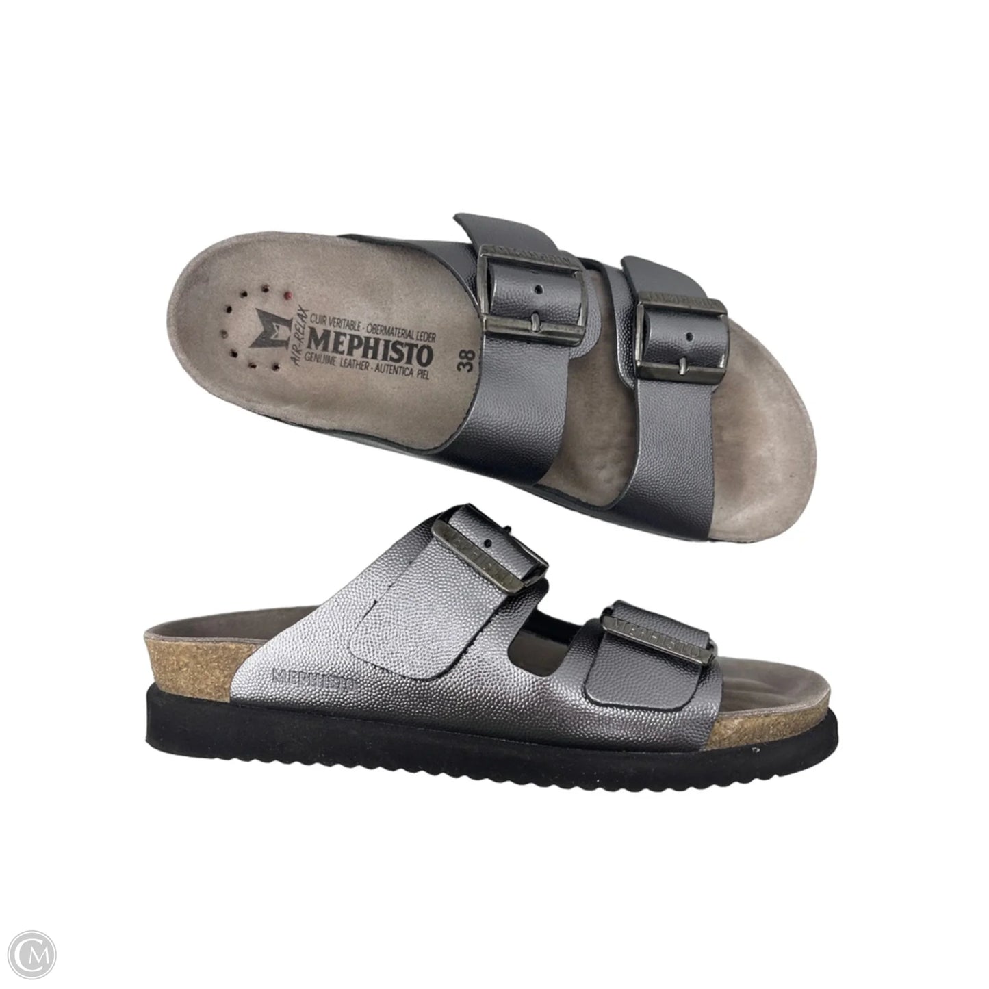 Sandals Flats By Mephisto In Silver, Size: 7.5