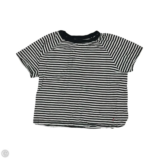Top Short Sleeve By Levis In Black & White, Size: M