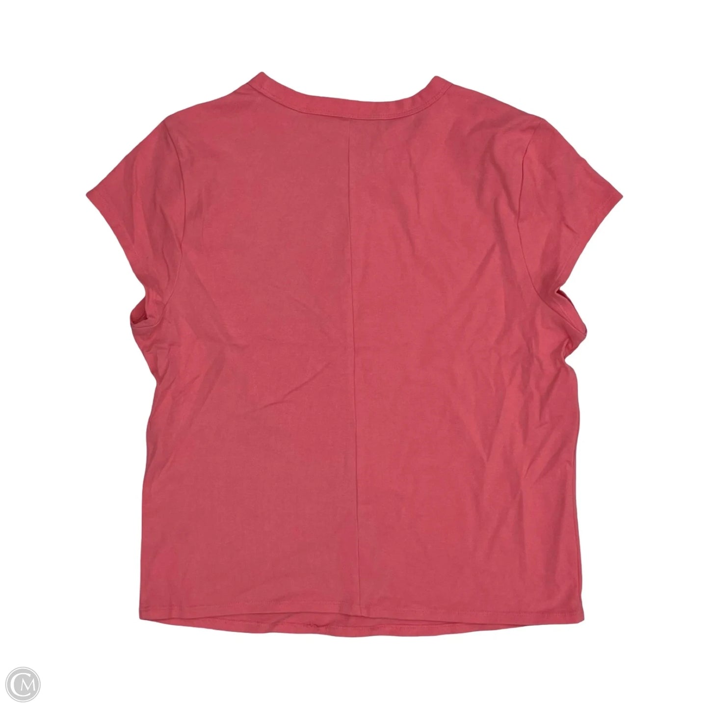 Top Short Sleeve Basic By Free Assembly In Pink, Size: L