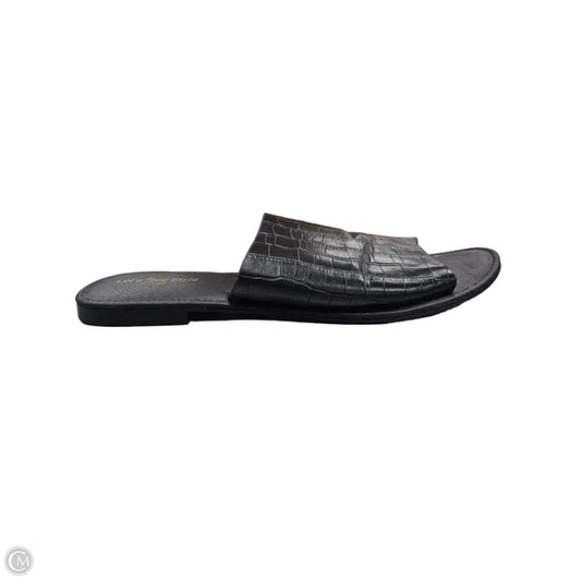 Sandals Flats By Clothes Mentor In Black, Size: 8.5