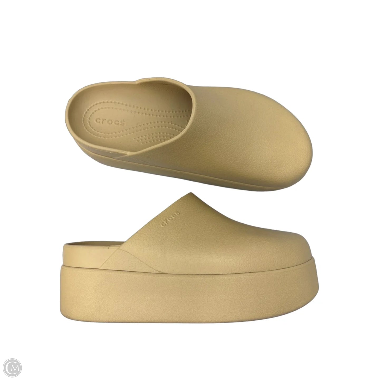 Shoes Heels Platform By Crocs In Tan, Size: 10