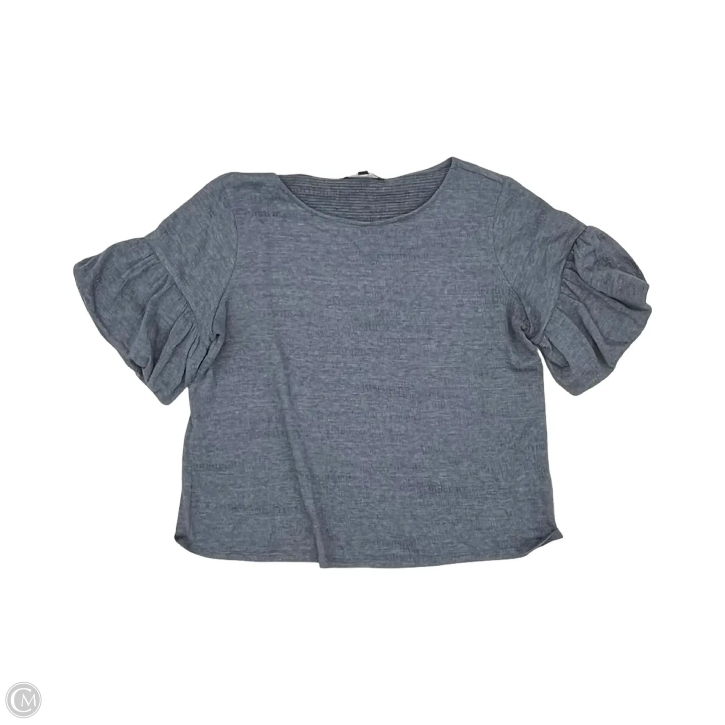 Top Short Sleeve By Cable And Gauge In Blue, Size: L