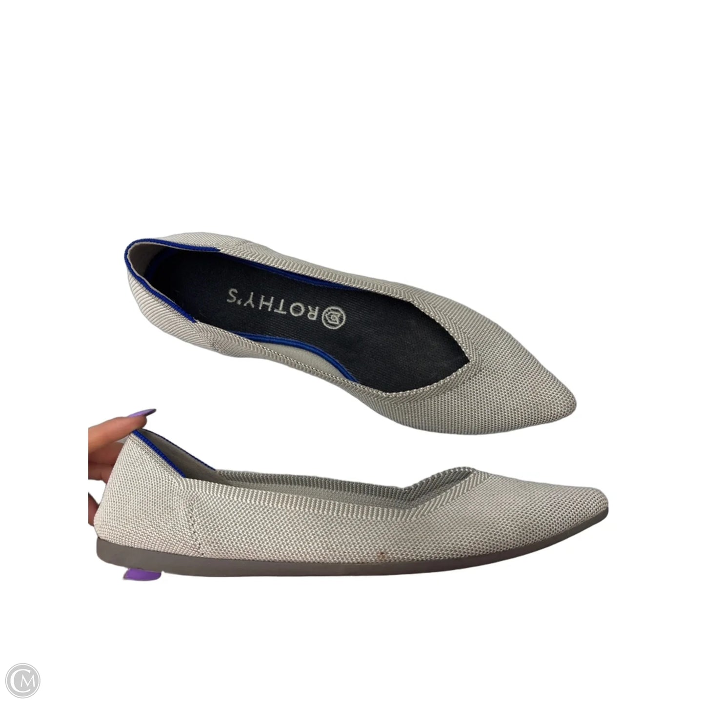 Shoes Flats By Rothys In Grey, Size: 10