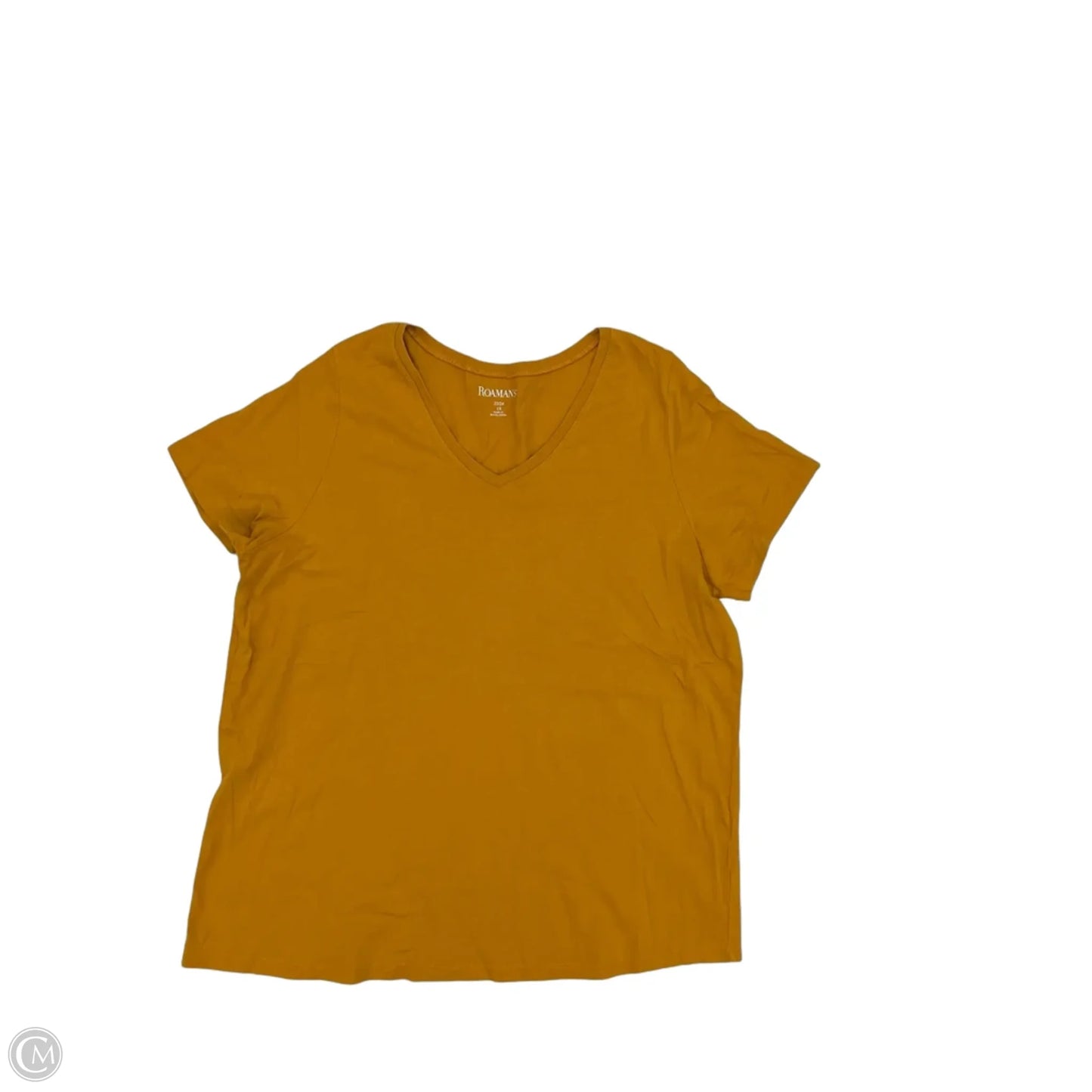 Top Short Sleeve Basic By Roamans In Brown, Size: 1x