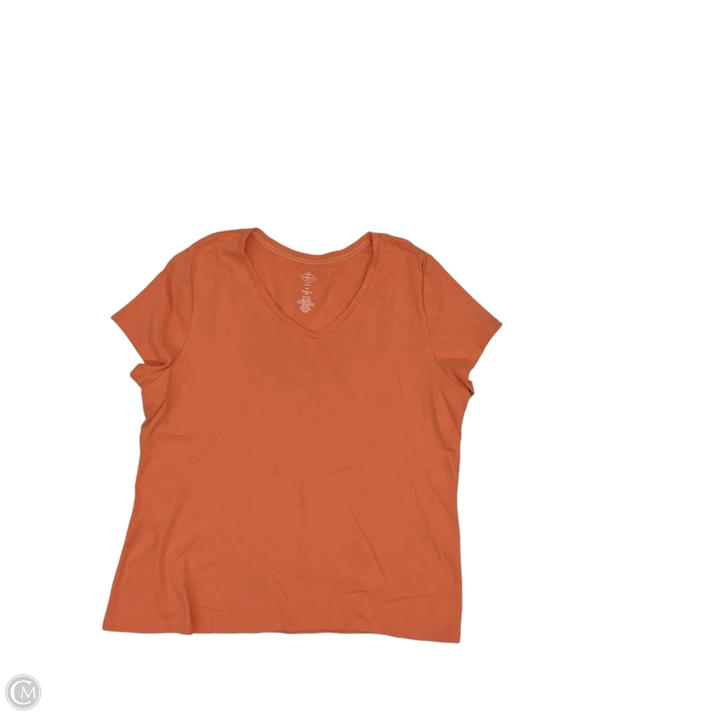 Top Short Sleeve Basic By St Johns Bay In Orange, Size: 2x