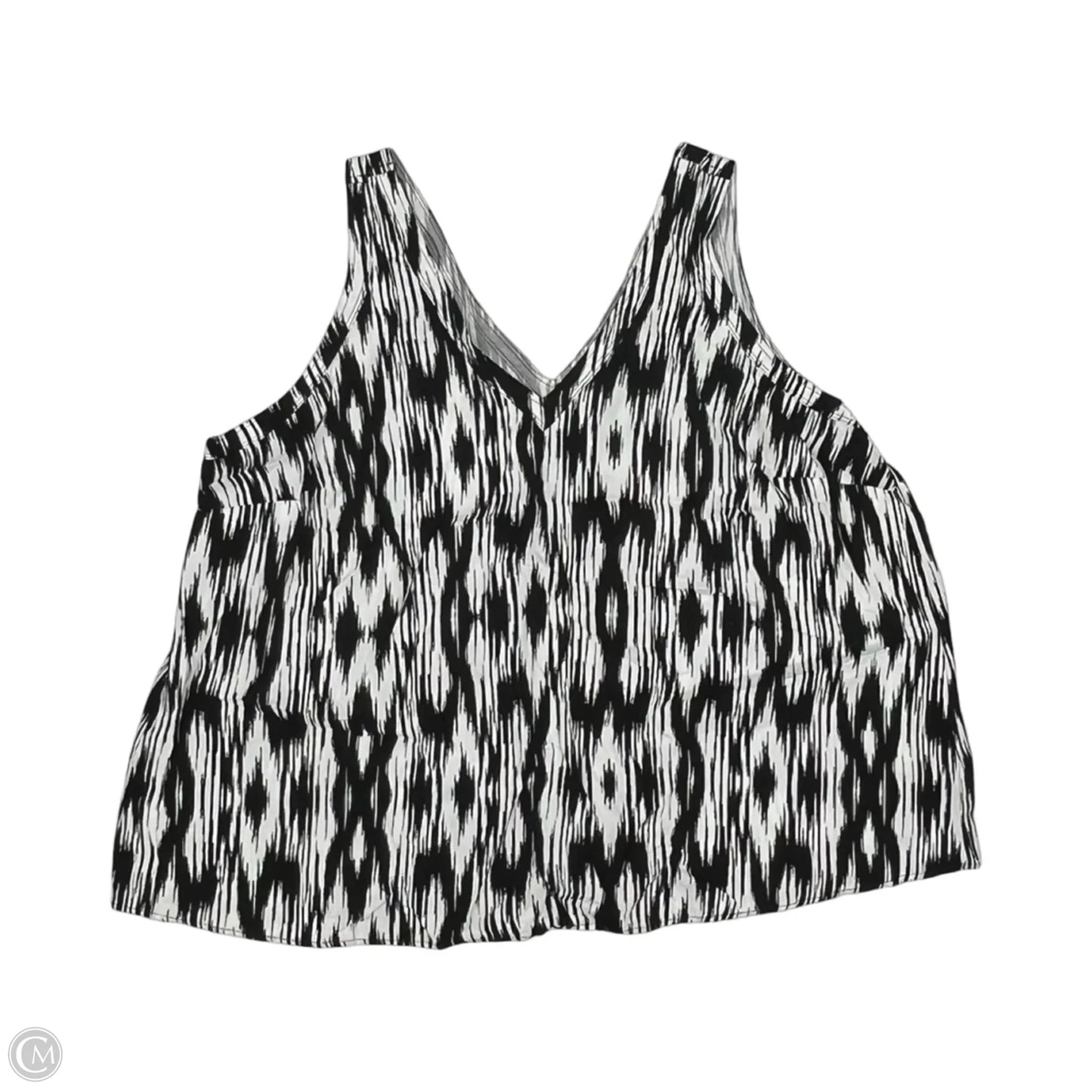 Blouse Sleeveless By Torrid In Black & White, Size: 2x