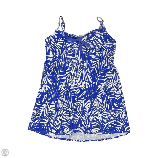 Swimsuit By Clothes Mentor In Blue & White, Size: 16