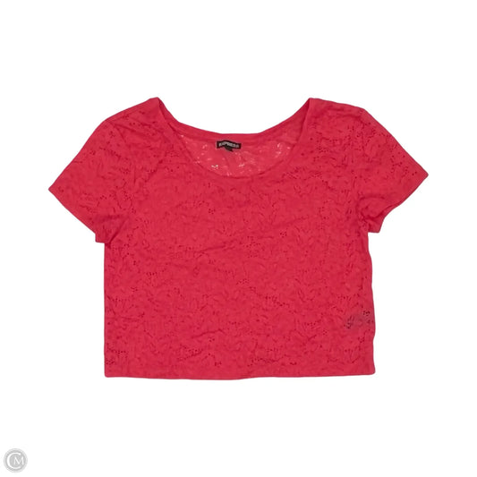 Top Short Sleeve By Express In Pink, Size: M