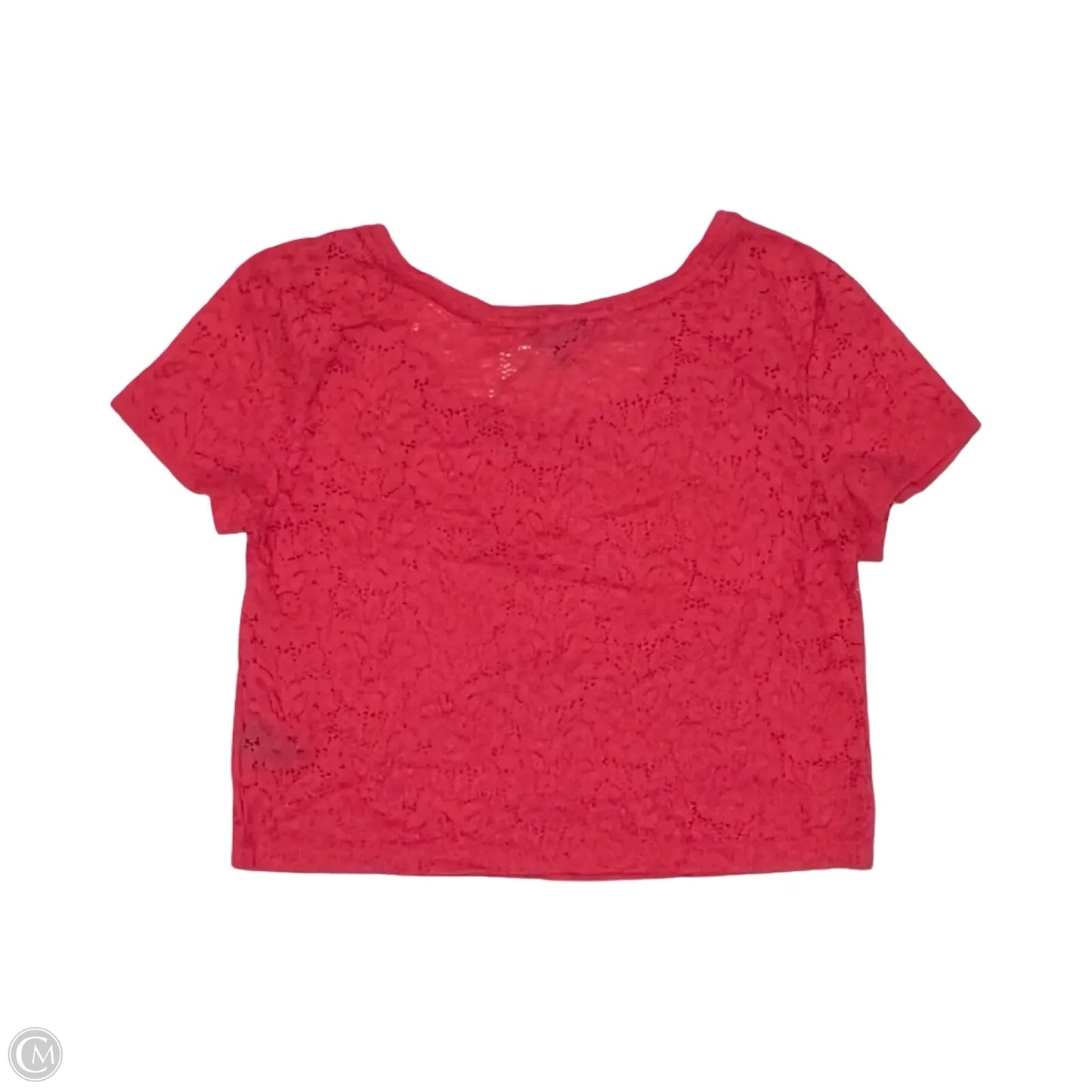 Top Short Sleeve By Express In Pink, Size: M