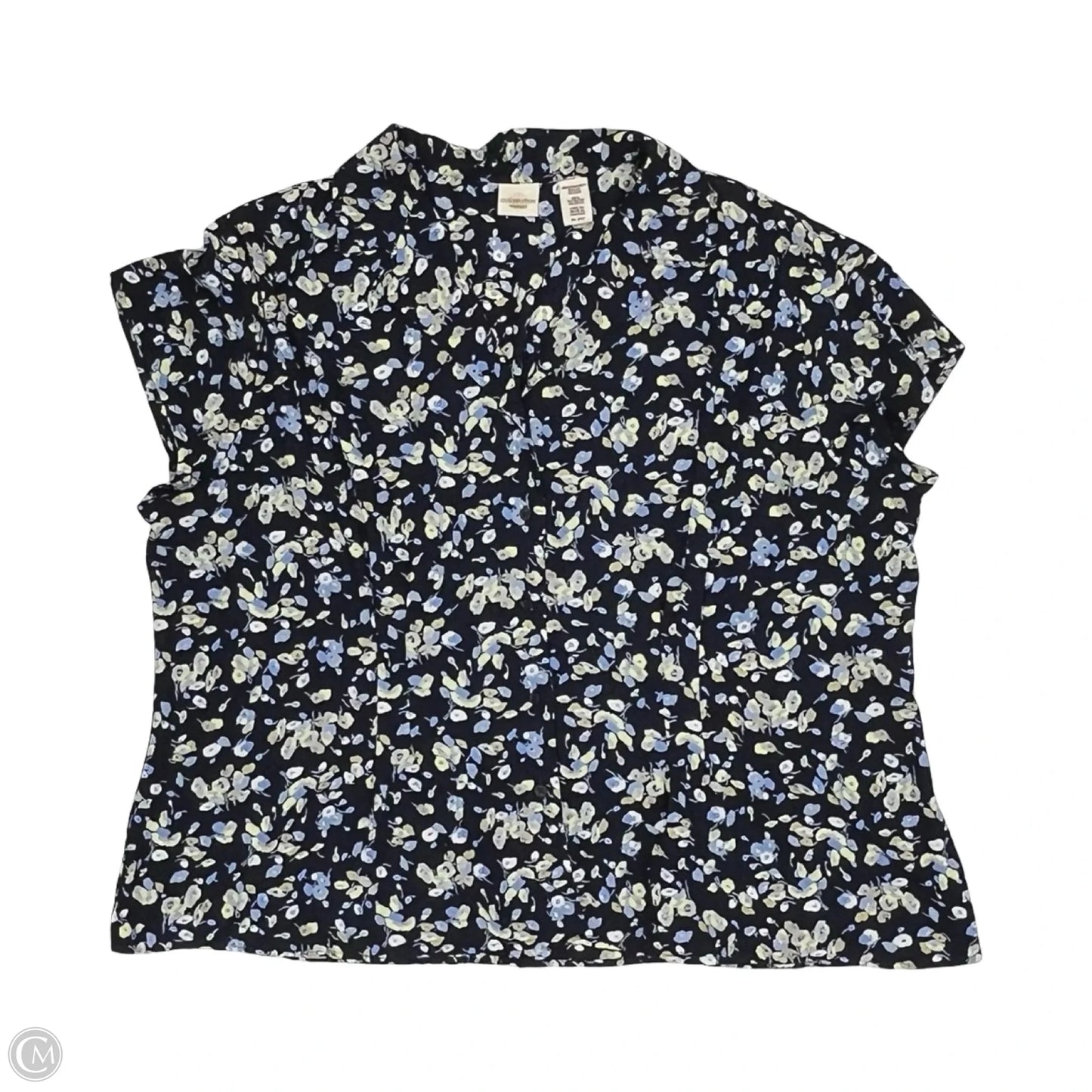Blouse Short Sleeve By Covington In Floral Print, Size: 3x