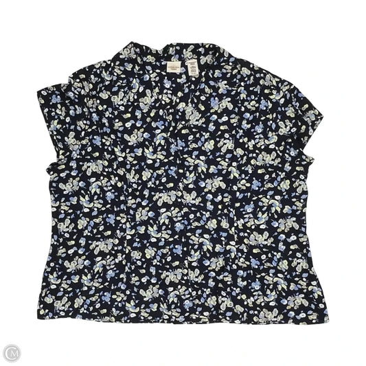 Blouse Short Sleeve By Covington In Floral Print, Size: 3x