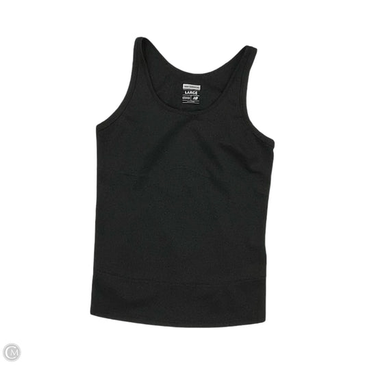 Athletic Tank Top By New Balance In Black, Size: L