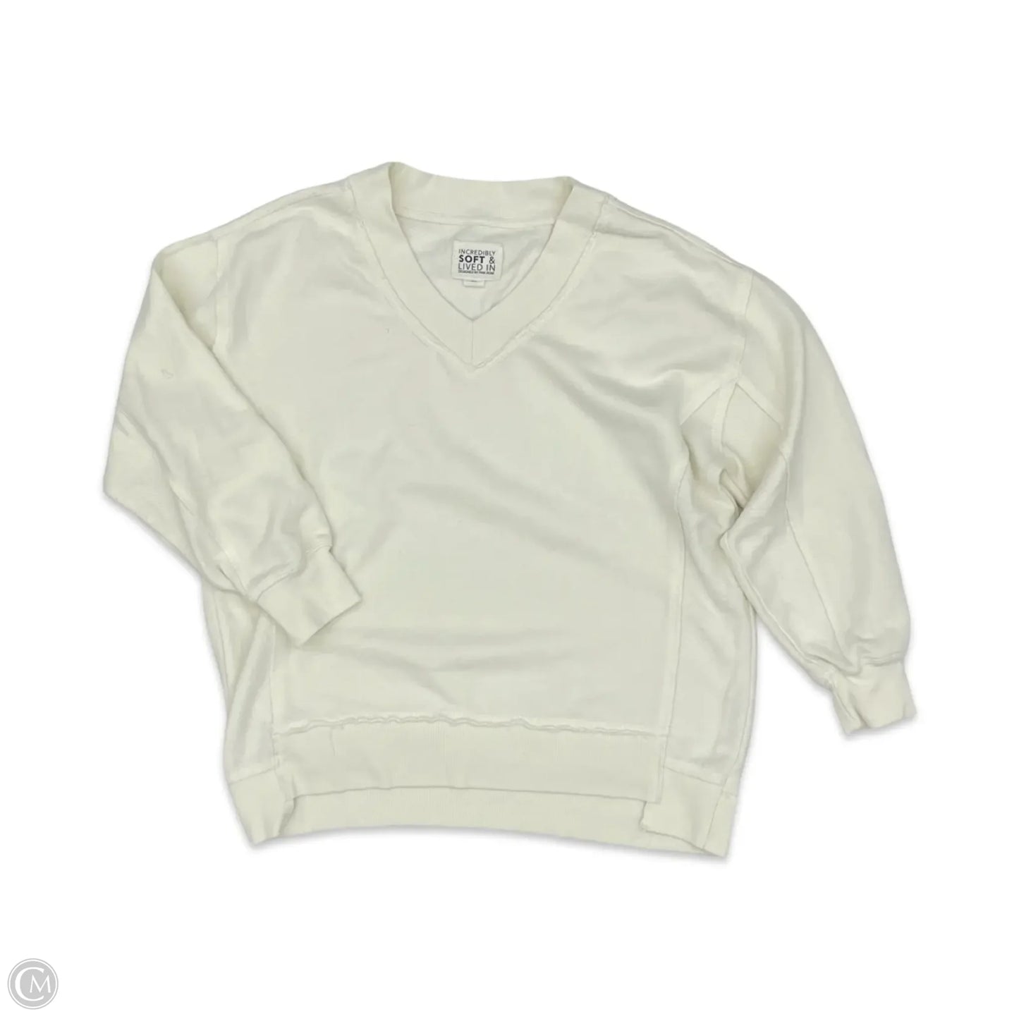 Sweatshirt Collar By American Eagle In Cream, Size: Xs