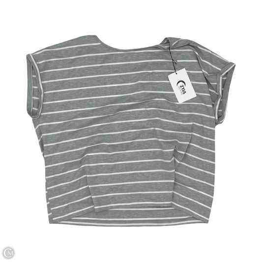 Top Short Sleeve By Zyia In Grey & White, Size: 3x