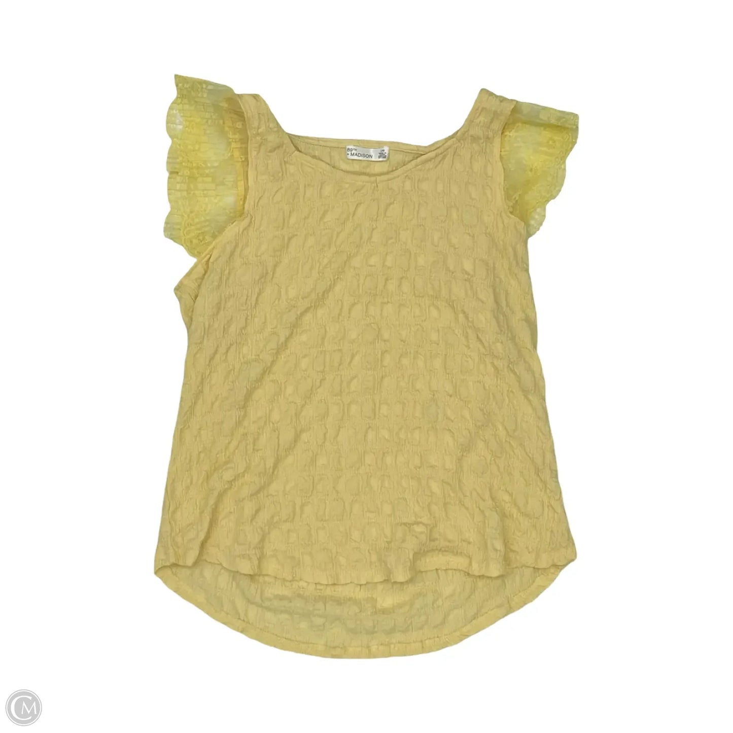 Blouse Sleeveless By 89th And Madison In Yellow, Size: L