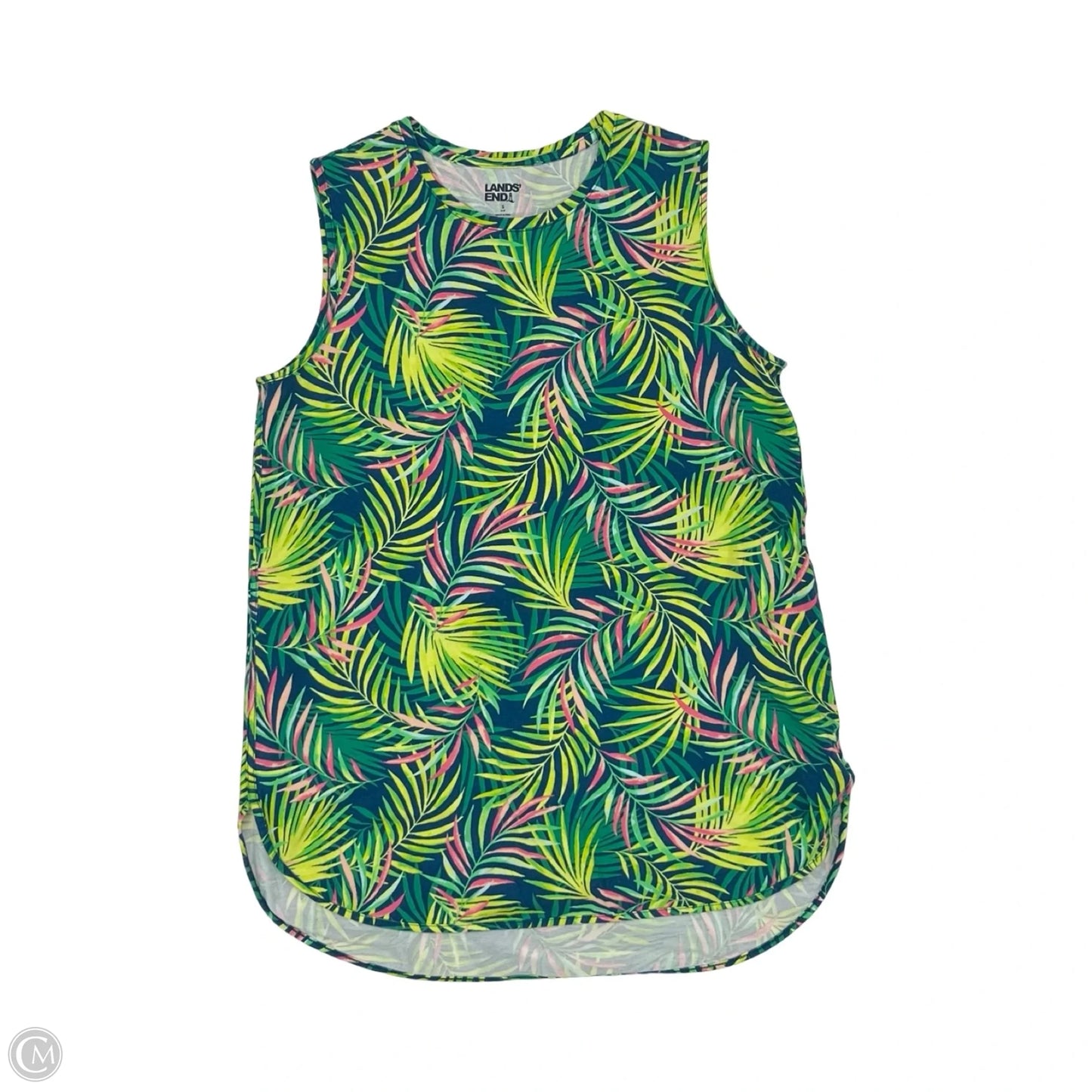 Top Sleeveless By Lands End In Tropical Print, Size: S