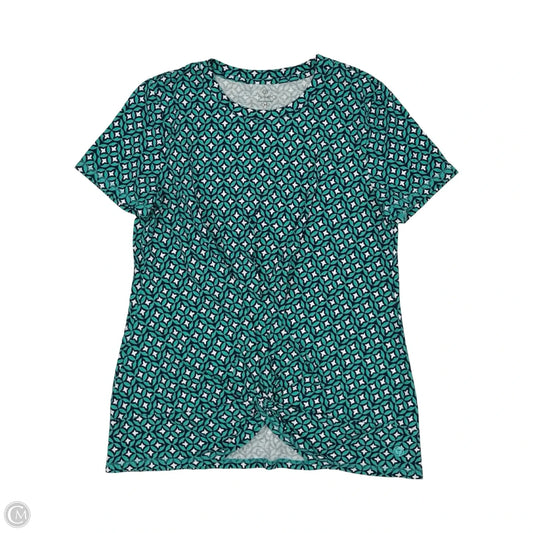 Top Short Sleeve By Talbots In Blue, Size: M